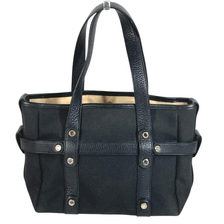 BVLGARI ブルガリ ロゴ トートバッグ カバン ハンドバッグ ブラック ユニセックス【中古】 | BVLGARI | 01