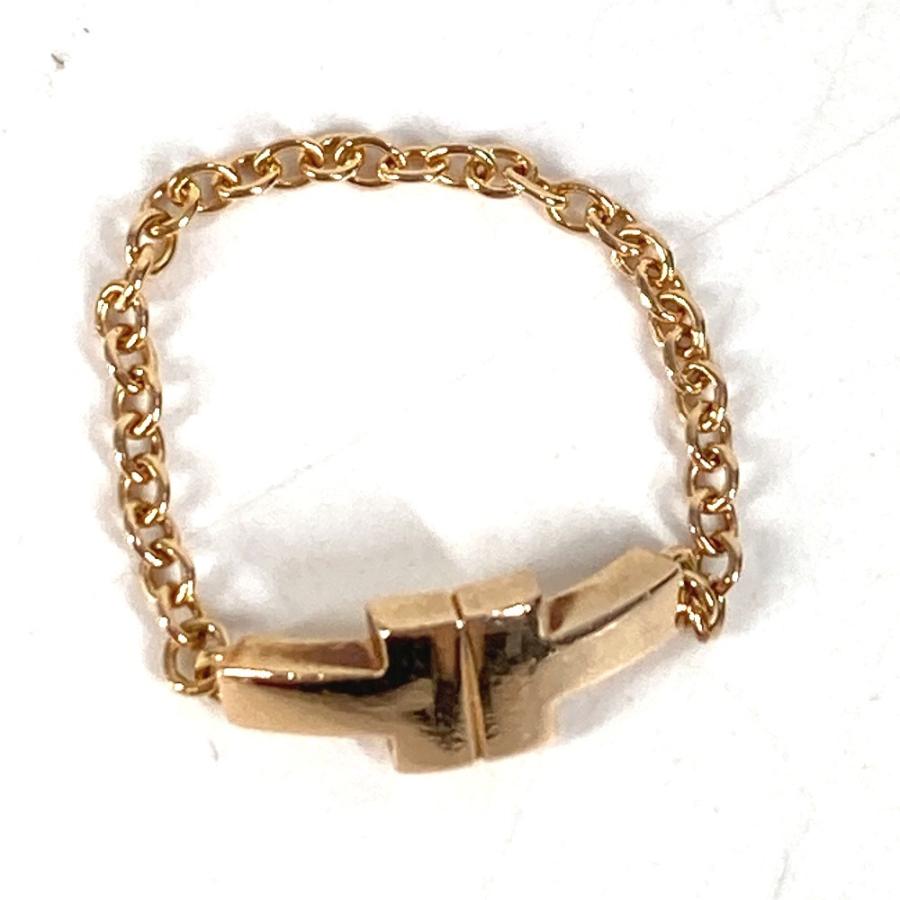 TIFFANY&Co. ティファニー T TWO チェーン トゥチェーン アクセサリー  ジュエリー 金 K18 18K リング・指輪 ゴールド レディース【中古】 | TIFFANY&Co. | 01