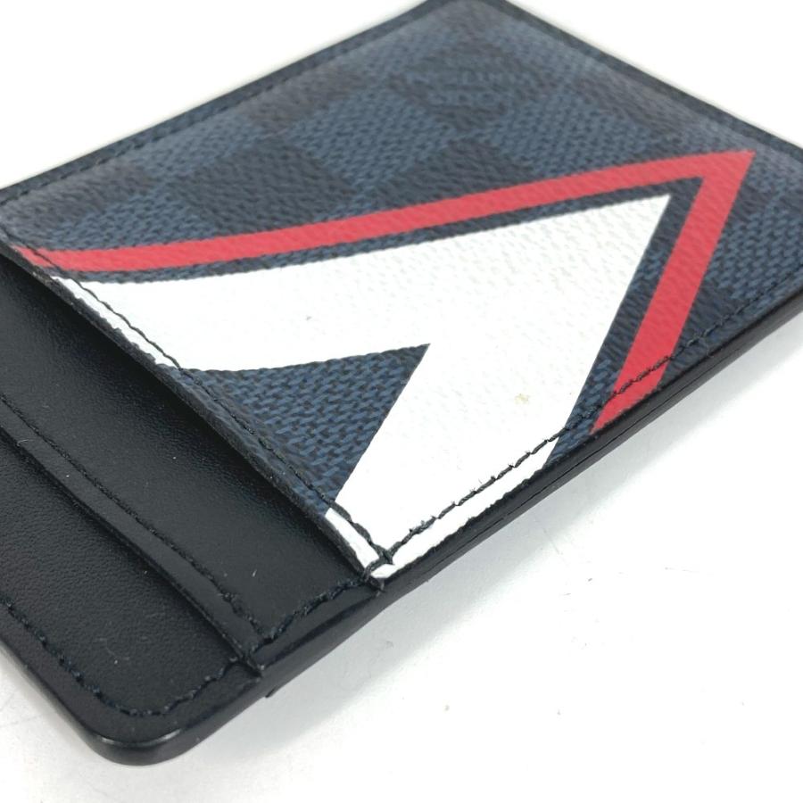 LOUIS VUITTON ルイヴィトン  N64400  ポルトカルト ID ストラップ付き  パスケース ダミエコバルト  カードケース ネイビー【中古】 | LOUIS VUITTON | 05
