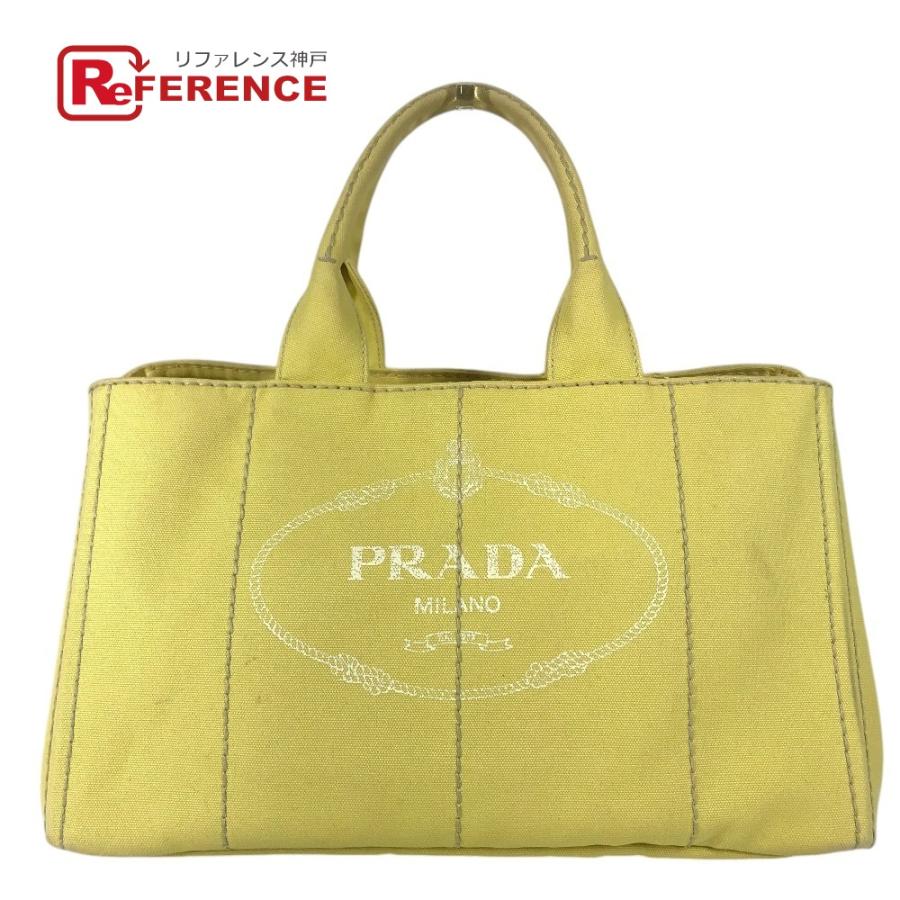 m*e様 PRADAカナパ　イエロー PRADA（プラダ） カナパ ロゴ トートバッグ カバン ハンドバッグ