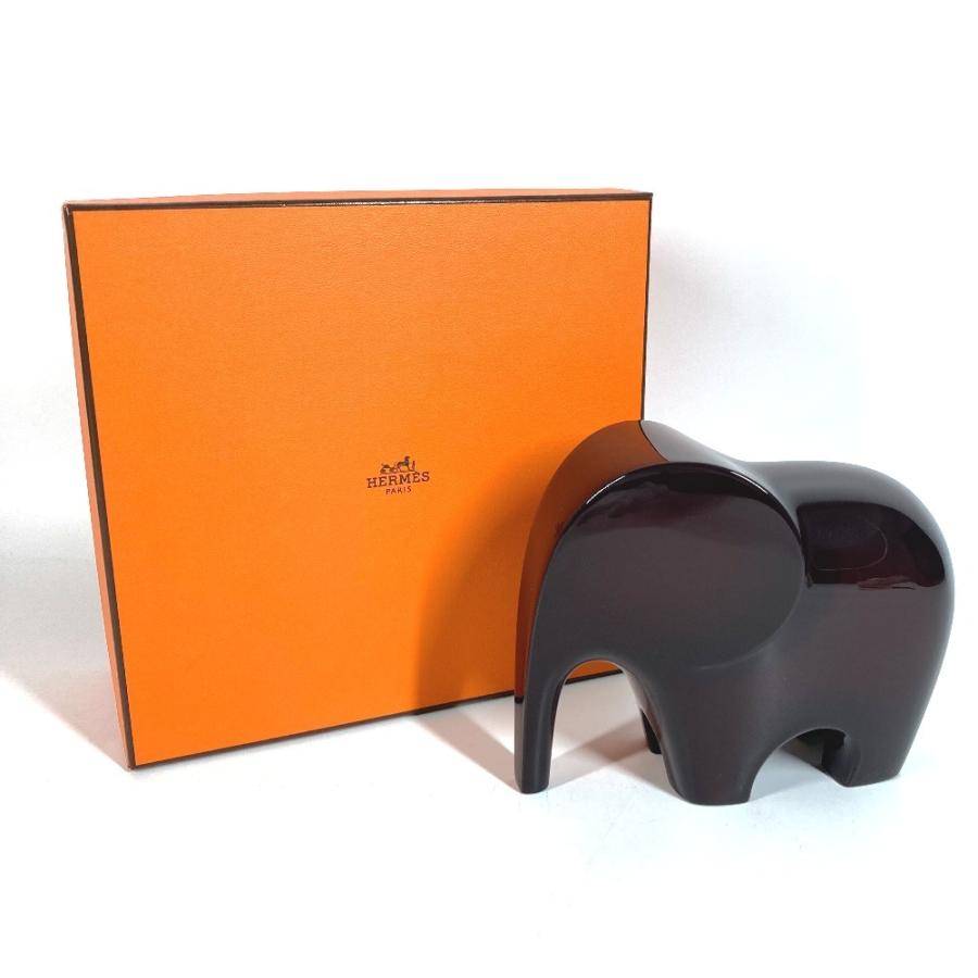 HERMES エルメス ペーパーウェイト ラオ  インテリア 置物 オブジェ ブラウン レディース【中古】 | HERMES | 09