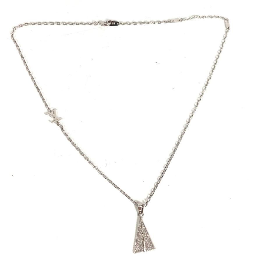 LOUIS VUITTON ルイヴィトン  M01034 ペンダント LV ペイパープレーン アクセサリー  チェーン ラインストーン ネックレス【中古】 | LOUIS VUITTON | 01