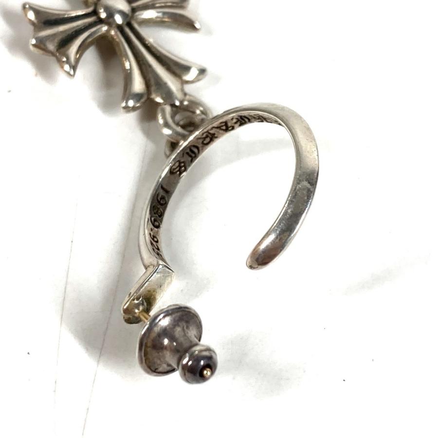 CHROME HEARTS クロムハーツ タイニーCHクロスフープピアス アクセサリー ジュエリー 片耳 ピアス シルバー ユニセックス【中古】 |  | 05
