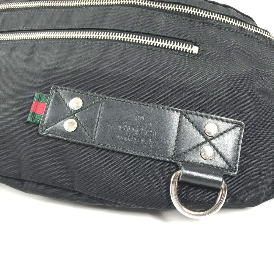 GUCCI グッチ 246409 ロゴ シェリーライン ベルトバッグ ウエストポーチ カバン ボディバッグ ボディバッグ ブラック ユニセックス【中古】 | GUCCI | 05