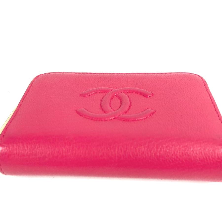 CHANEL シャネル CC ココマーク ロゴ  財布 小銭入れ ラウンドファスナー コインケース ピンク レディース【中古】 | CHANEL | 01