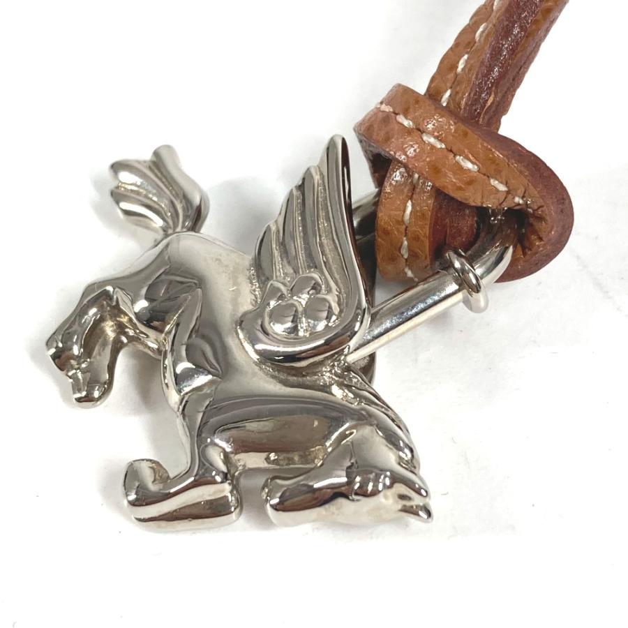 HERMES エルメス ペガサス 1993年限定 ネックレス チョーカー 革紐 レザー カデナ シルバー ユニセックス【中古】 | HERMES | 06