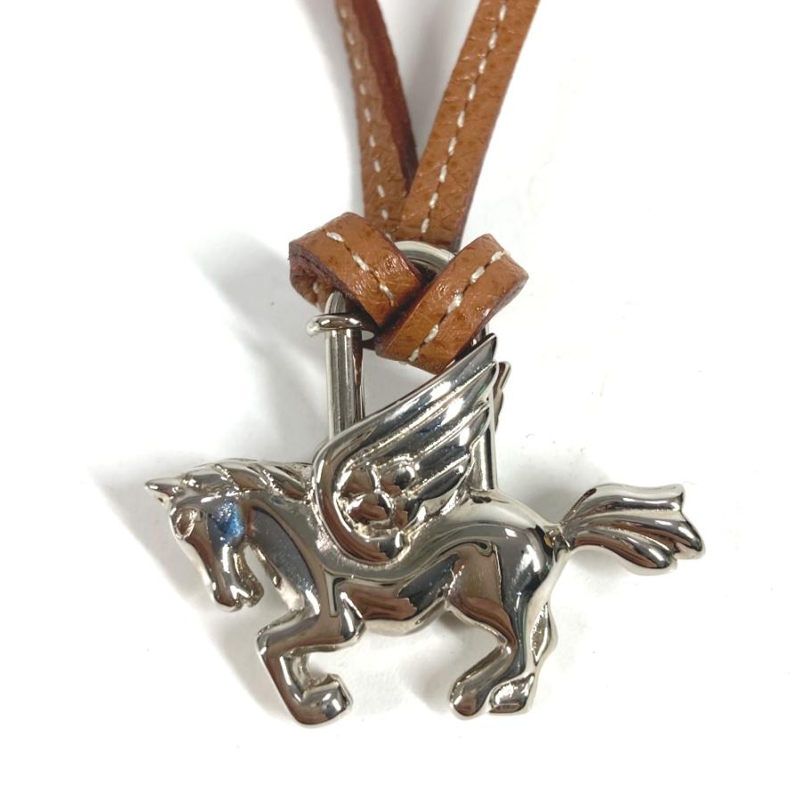 HERMES エルメス ペガサス 1993年限定 ネックレス チョーカー 革紐 レザー カデナ シルバー ユニセックス【中古】 | HERMES | 07
