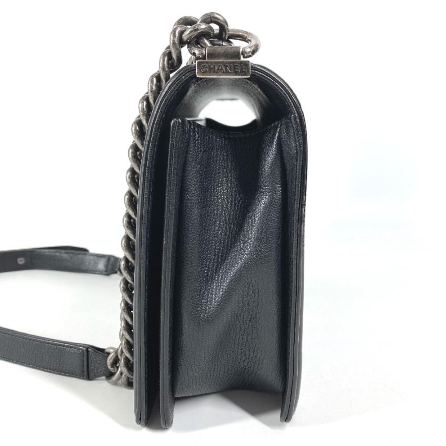 CHANEL シャネル A92193 ボーイシャネル ラージ 28 カバン Wチェーンバッグ マトラッセ ショルダーバッグ ブラック ユニセックス【中古】 | CHANEL | 02