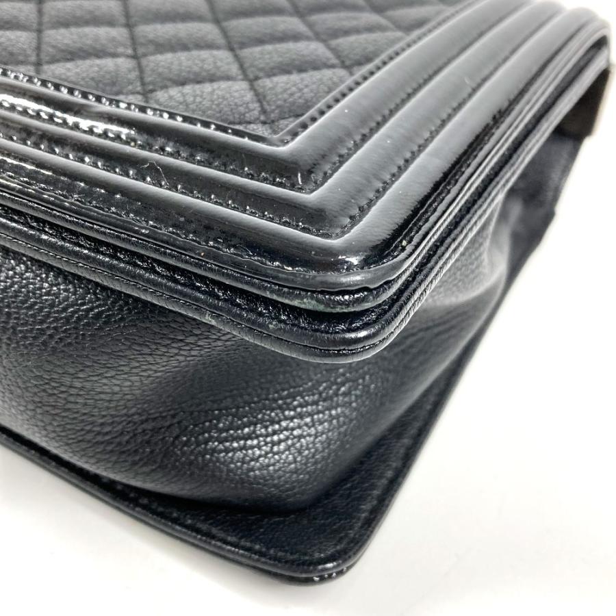 CHANEL シャネル A92193 ボーイシャネル ラージ 28 カバン Wチェーンバッグ マトラッセ ショルダーバッグ ブラック ユニセックス【中古】 | CHANEL | 05