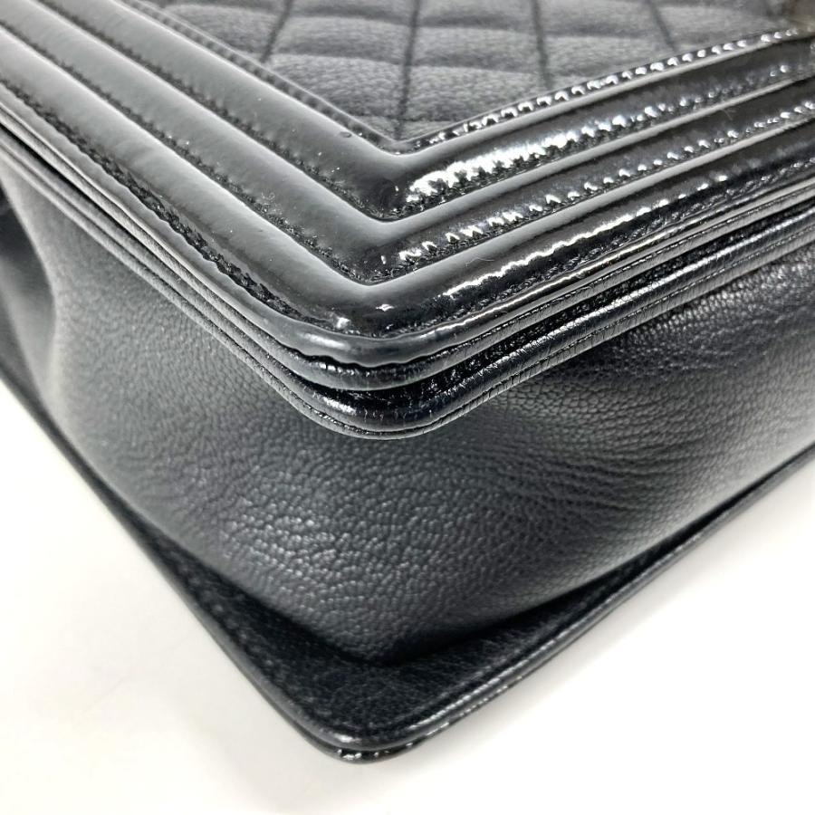 CHANEL シャネル A92193 ボーイシャネル ラージ 28 カバン Wチェーンバッグ マトラッセ ショルダーバッグ ブラック ユニセックス【中古】 | CHANEL | 06