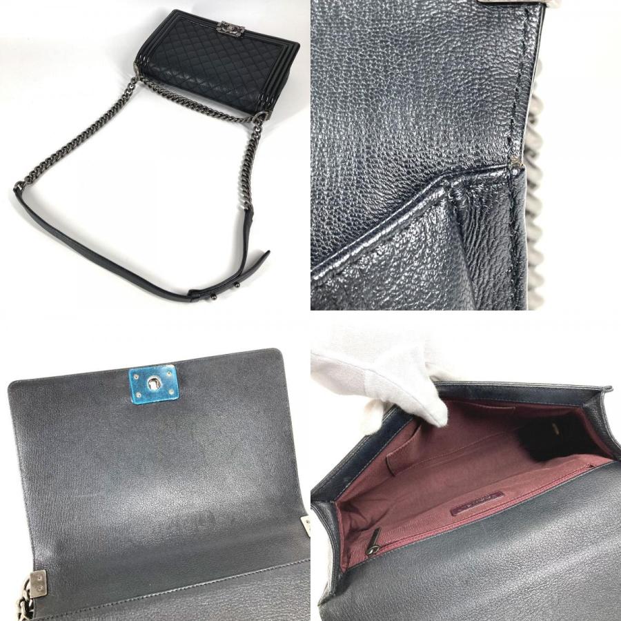 CHANEL シャネル A92193 ボーイシャネル ラージ 28 カバン Wチェーンバッグ マトラッセ ショルダーバッグ ブラック ユニセックス【中古】 | CHANEL | 07