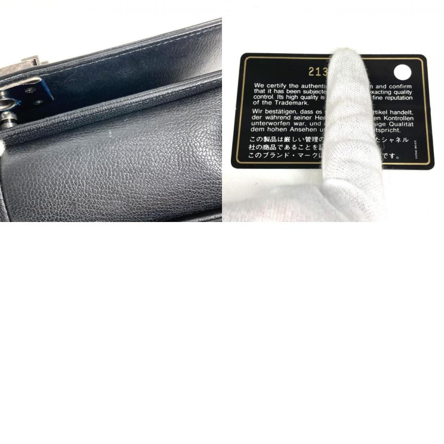 CHANEL シャネル A92193 ボーイシャネル ラージ 28 カバン Wチェーンバッグ マトラッセ ショルダーバッグ ブラック ユニセックス【中古】 | CHANEL | 09