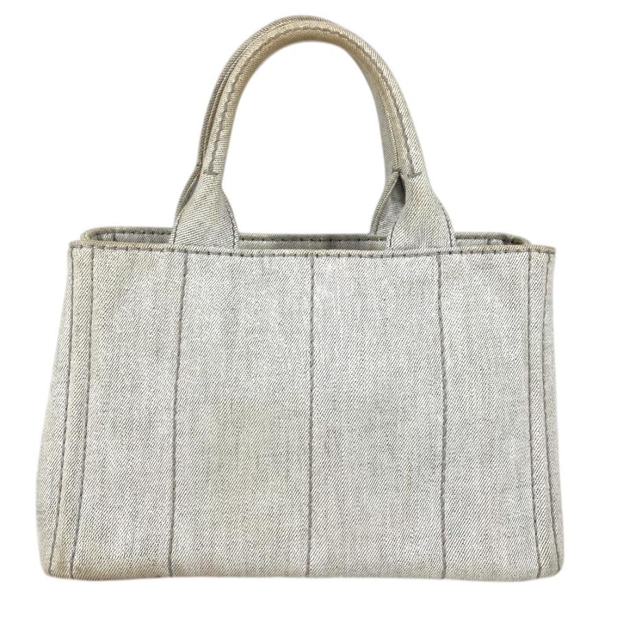 PRADA プラダ カナパ ロゴ カバン トートバッグ ハンドバッグ ホワイト系 ユニセックス【中古】 | PRADA | 01