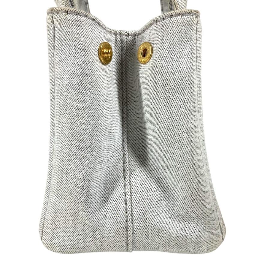 PRADA プラダ カナパ ロゴ カバン トートバッグ ハンドバッグ ホワイト系 ユニセックス【中古】 | PRADA | 02