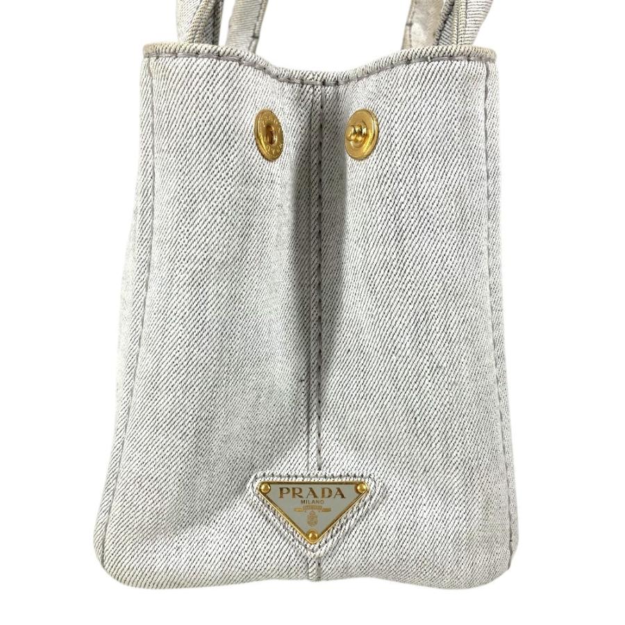 PRADA プラダ カナパ ロゴ カバン トートバッグ ハンドバッグ ホワイト系 ユニセックス【中古】 | PRADA | 03