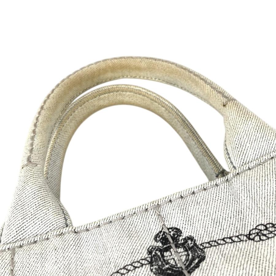PRADA プラダ カナパ ロゴ カバン トートバッグ ハンドバッグ ホワイト系 ユニセックス【中古】 | PRADA | 05