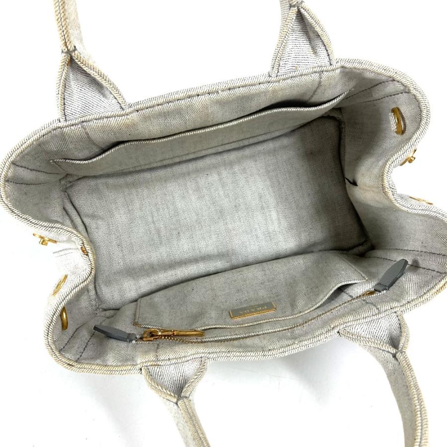 PRADA プラダ カナパ ロゴ カバン トートバッグ ハンドバッグ ホワイト系 ユニセックス【中古】 | PRADA | 07