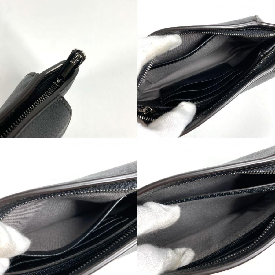 美品 CARTIER カルティエ Cドゥ C ドゥ ロゴ セカンドバッグ ポーチ クラッチバッグ ブラック ユニセックス【中古】 | Cartier | 09