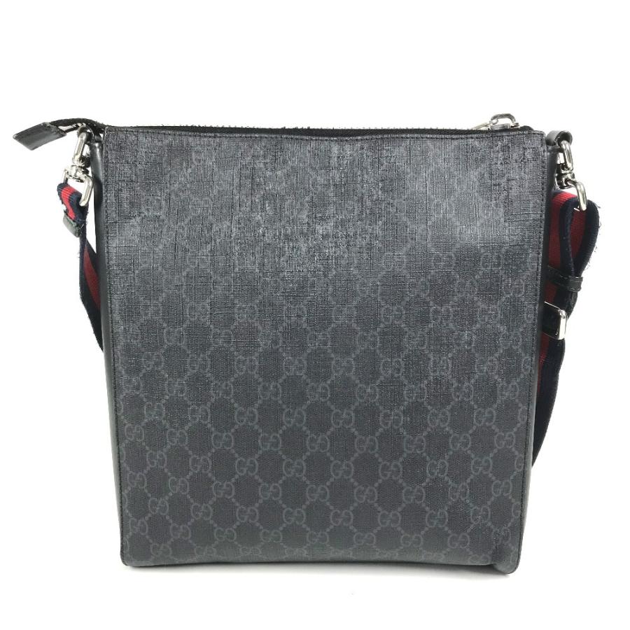 GUCCI グッチ 474137 クーリエ 斜め掛け カバン メッセンジャーバッグ GGスプリーム ロゴ ショルダーバッグ ブラック ユニセックス【中古】 | GUCCI | 01