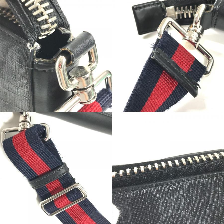 GUCCI グッチ 474137 クーリエ 斜め掛け カバン メッセンジャーバッグ GGスプリーム ロゴ ショルダーバッグ ブラック ユニセックス【中古】 | GUCCI | 08