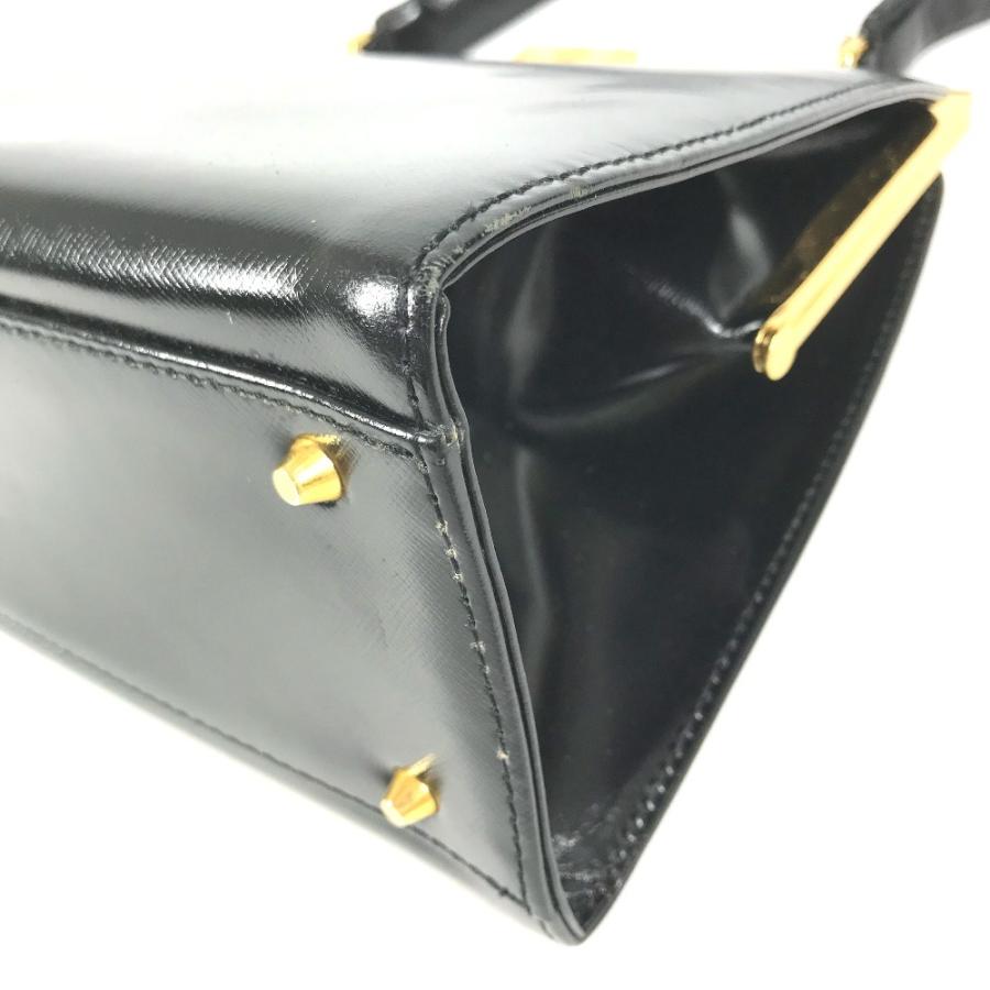 VERSACE ヴェルサーチ サンバースト ロゴ カバン ハンドバッグ 肩掛け ヴィンテージ ショルダーバッグ ブラック ユニセックス【中古】 |  | 05
