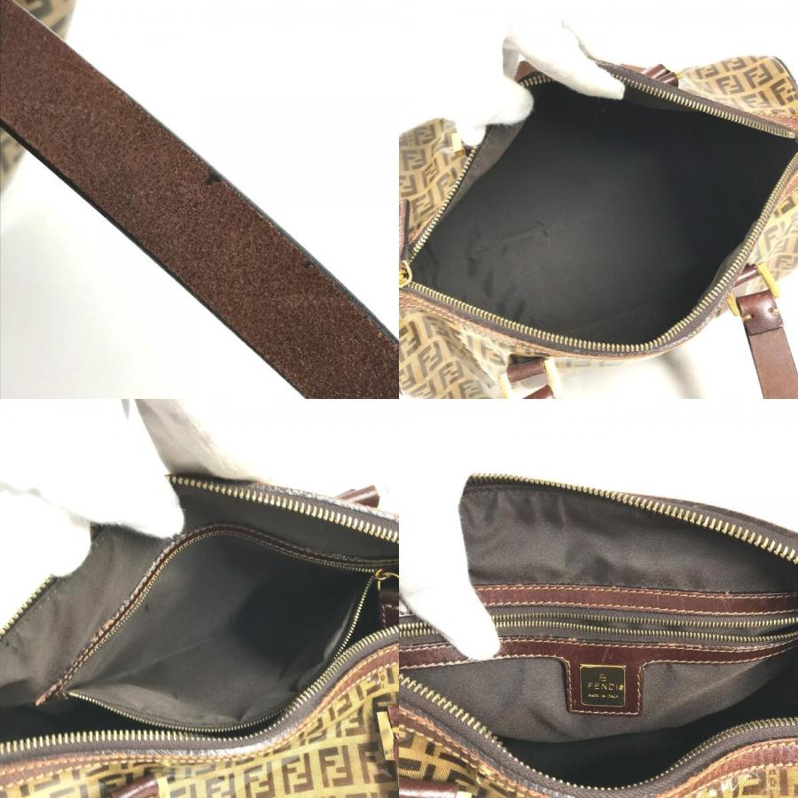 FENDI フェンディ ズッカ ロゴ ズッキーノ カバン ミニボストンバッグ ヴィンテージ ハンドバッグ ブラウン ユニセックス【中古】 | FENDI | 09
