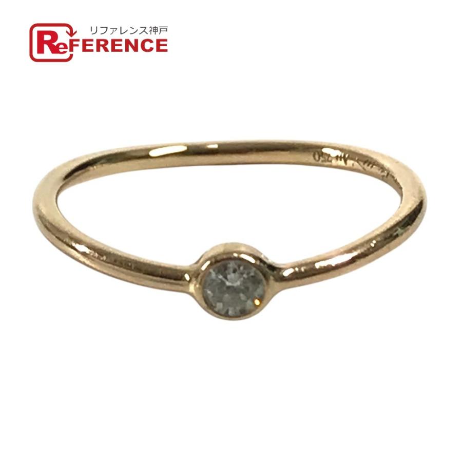 TIFFANY&Co. ティファニー ウェーブ シングル リング 1PD ダイヤ K18 金 18K リング・指輪 ピンクゴールド レディース【中古】 | TIFFANY&Co.