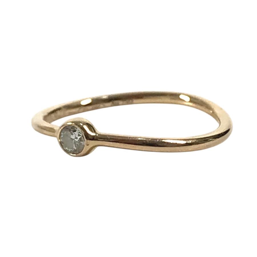 TIFFANY&Co. ティファニー ウェーブ シングル リング 1PD ダイヤ K18 金 18K リング・指輪 ピンクゴールド レディース【中古】 | TIFFANY&Co. | 04