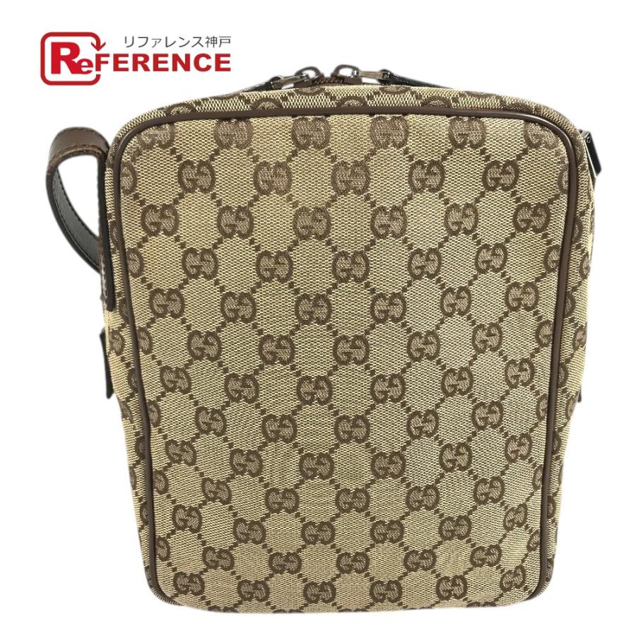 GUCCI グッチ 03136 GG ロゴ 総柄 カバン 肩掛け ショルダーバッグ ベージュ ブラウン ユニセックス【中古】 | GUCCI