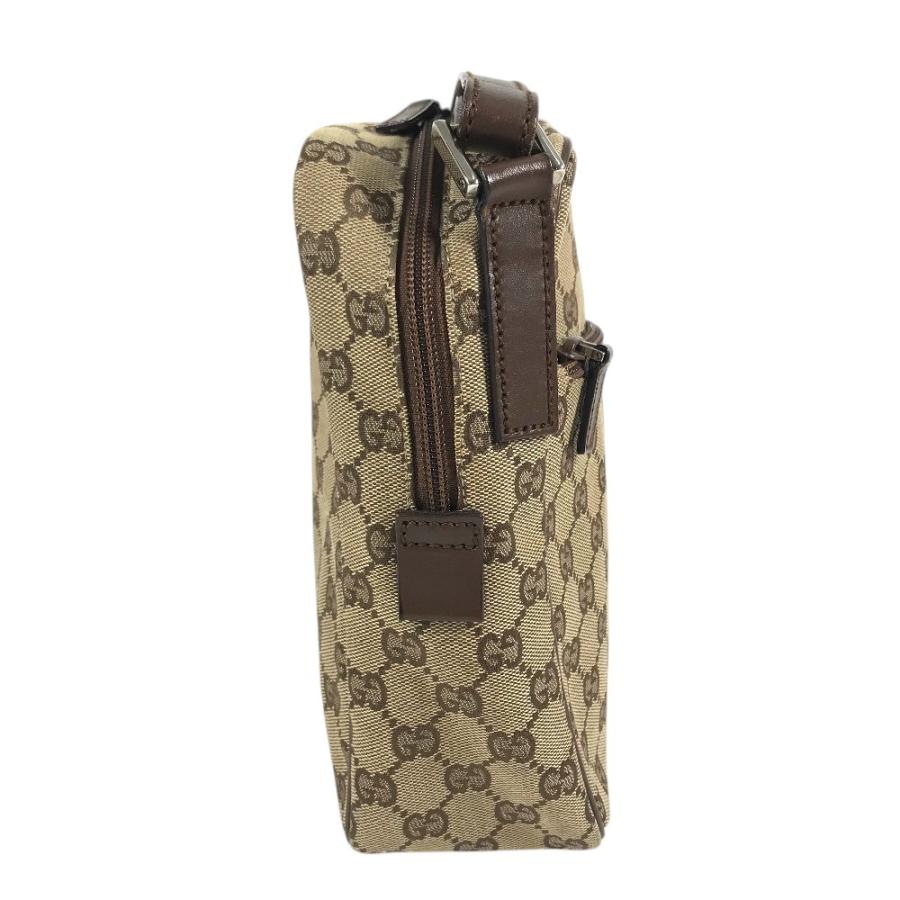 GUCCI グッチ 03136 GG ロゴ 総柄 カバン 肩掛け ショルダーバッグ ベージュ ブラウン ユニセックス【中古】 | GUCCI | 01