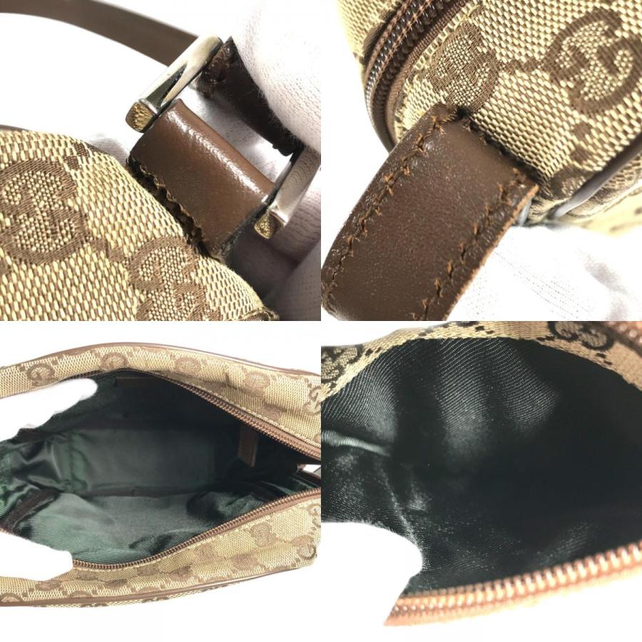 GUCCI グッチ 03136 GG ロゴ 総柄 カバン 肩掛け ショルダーバッグ ベージュ ブラウン ユニセックス【中古】 | GUCCI | 07