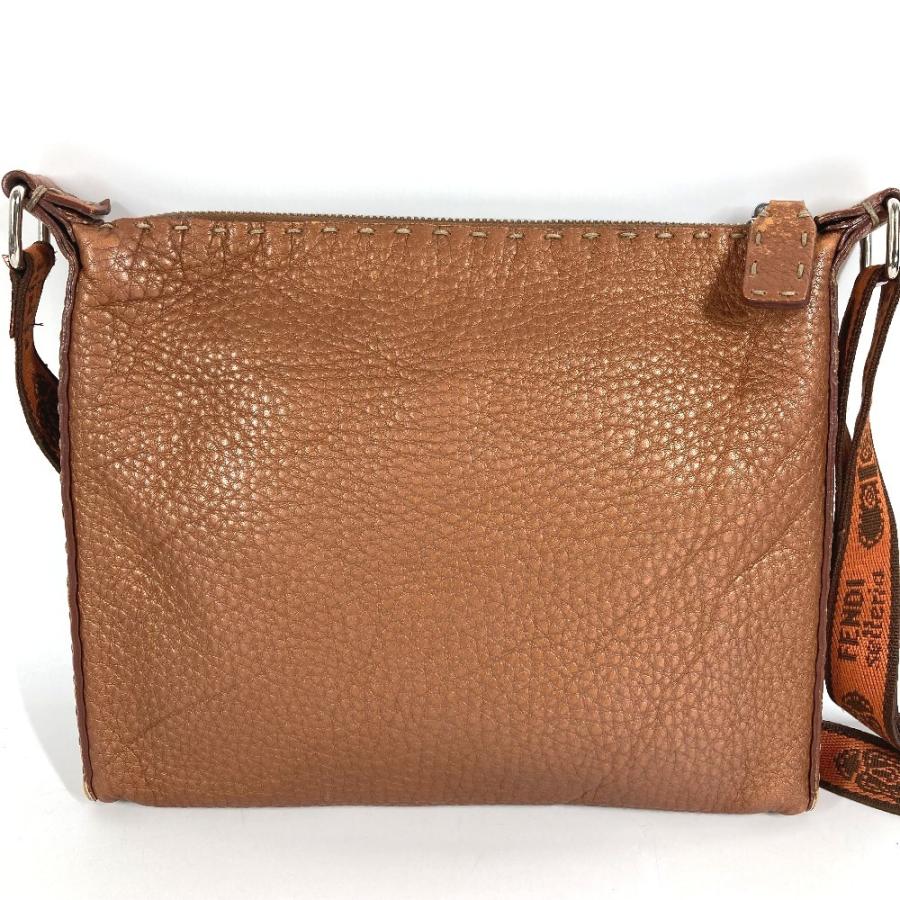 FENDI フェンディ セレリア ロゴ 斜め掛け ポシェット カバン ショルダーバッグ ブラウン ユニセックス【中古】 | FENDI | 01