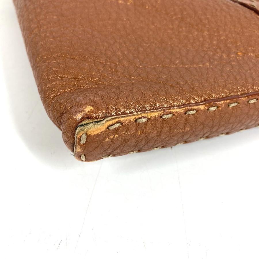 FENDI フェンディ セレリア ロゴ 斜め掛け ポシェット カバン ショルダーバッグ ブラウン ユニセックス【中古】 | FENDI | 04