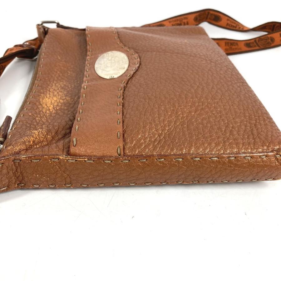 FENDI フェンディ セレリア ロゴ 斜め掛け ポシェット カバン ショルダーバッグ ブラウン ユニセックス【中古】 | FENDI | 07