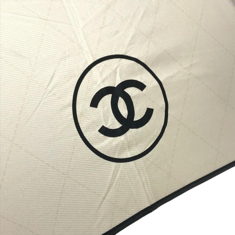 CHANEL シャネル 折り畳み傘 アンブレラ CC ココマーク バイカラー 傘 ベージュ ユニセックス【中古】 | CHANEL | 03