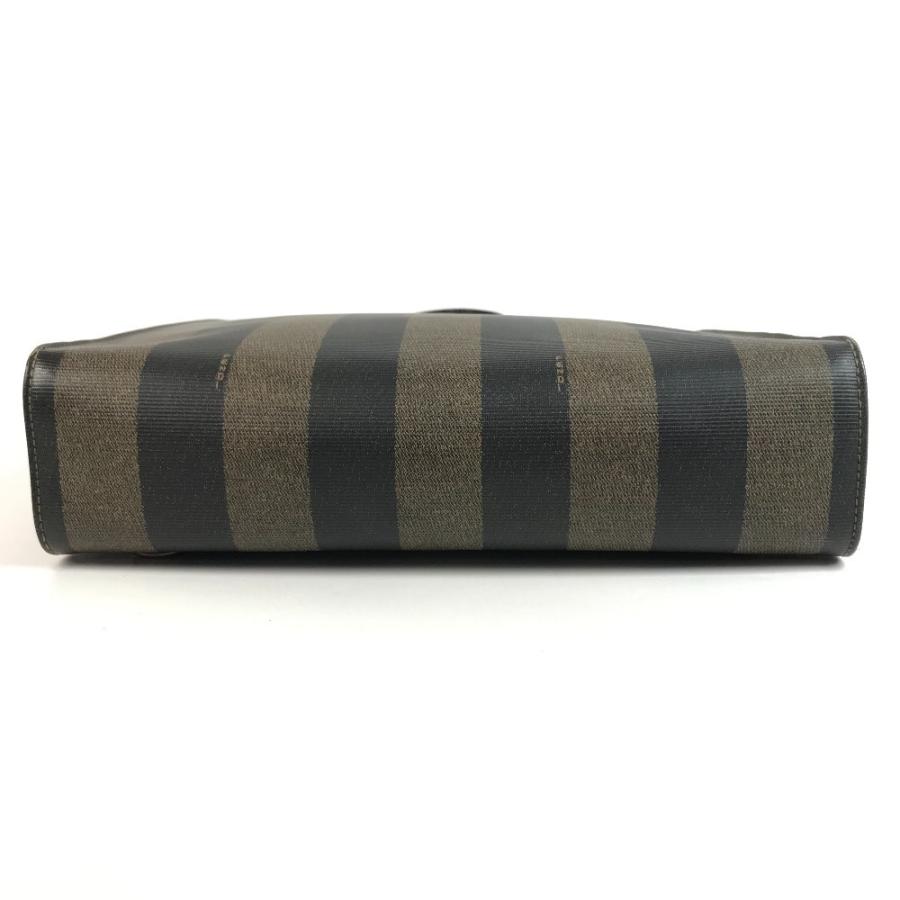 FENDI フェンディ ペカン ロゴ ストライプ カバン トートバッグ 縦型トート ヴィンテージ ハンドバッグ カーキ ユニセックス【中古】 | FENDI | 04