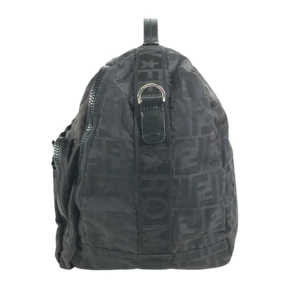 FENDI フェンディ FF ロゴ ズッカ カバン 2WAY ボストンバッグ 旅行バッグ 大容量 ナイロン 軽量 バッグ  ブラック ユニセックス【中古】 | FENDI | 02