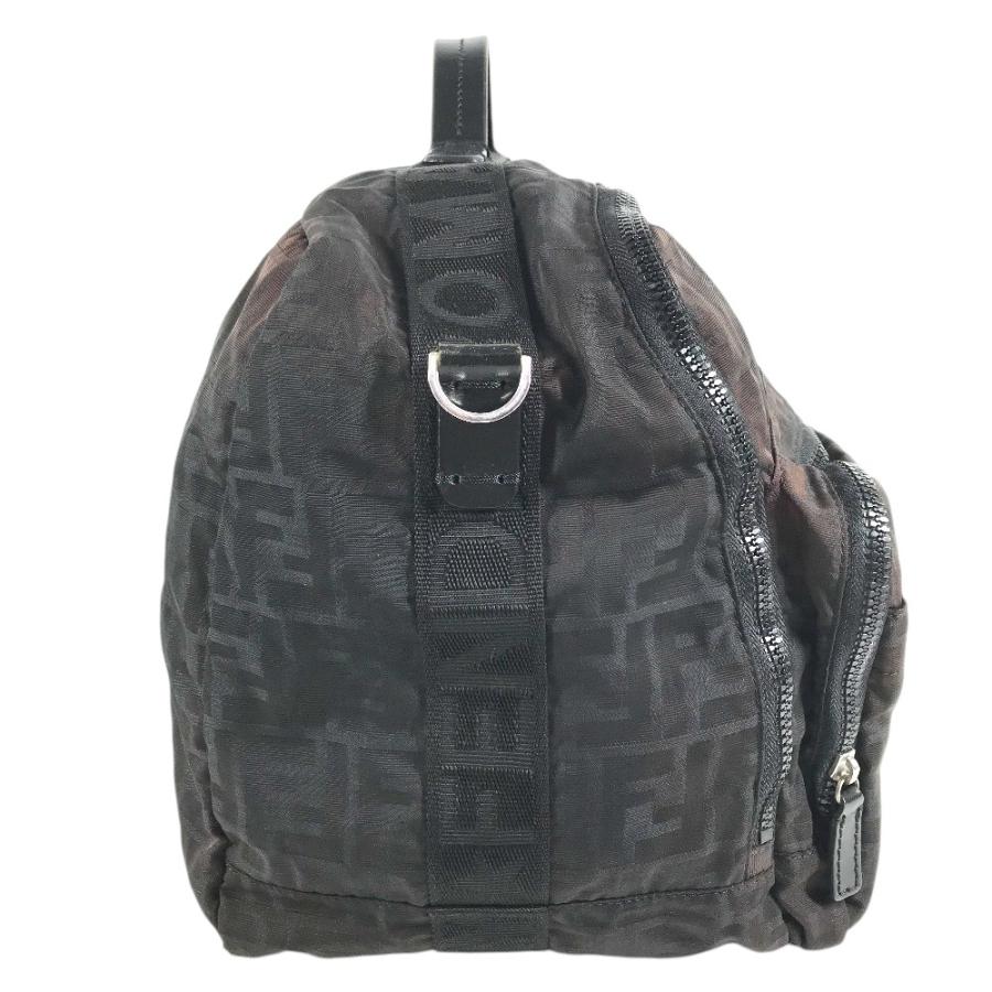 FENDI フェンディ FF ロゴ ズッカ カバン 2WAY ボストンバッグ 旅行バッグ 大容量 ナイロン 軽量 バッグ  ブラック ユニセックス【中古】 | FENDI | 03