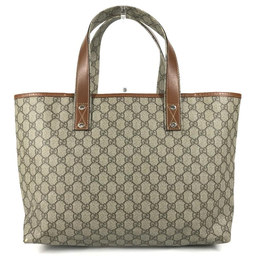 GUCCI グッチ  211134  GG ロゴ カバン 肩掛け トートバッグ GGスプリーム シェリーライン ショルダーバッグ ベージュ 【中古】 | GUCCI | 01