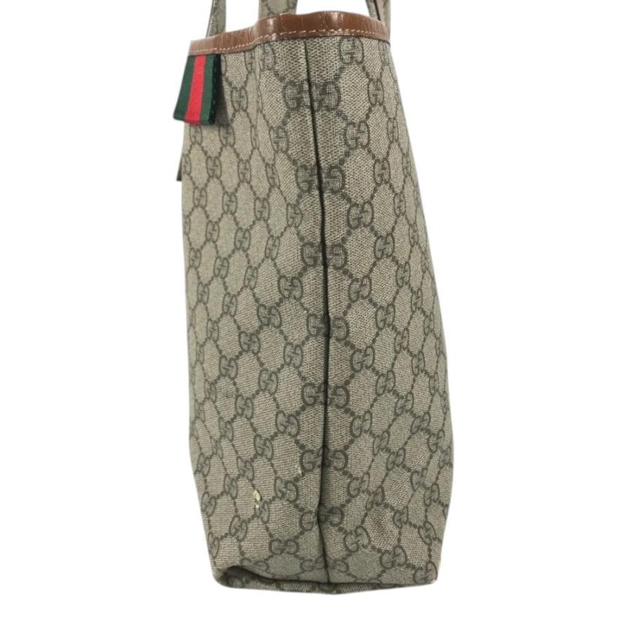 GUCCI グッチ  211134  GG ロゴ カバン 肩掛け トートバッグ GGスプリーム シェリーライン ショルダーバッグ ベージュ 【中古】 | GUCCI | 02
