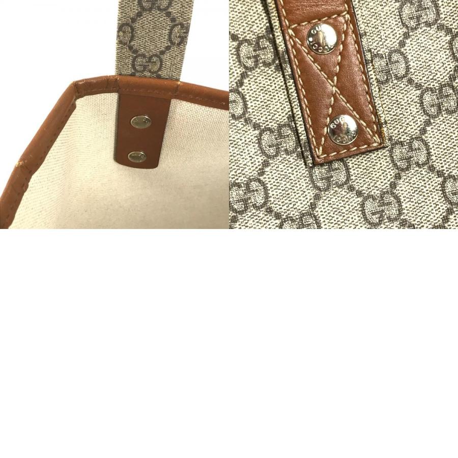 GUCCI グッチ  211134  GG ロゴ カバン 肩掛け トートバッグ GGスプリーム シェリーライン ショルダーバッグ ベージュ 【中古】 | GUCCI | 09