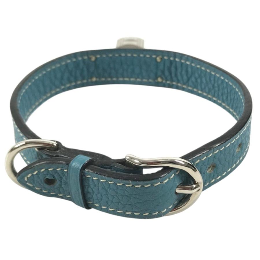 HERMES エルメス ケリー 首輪 犬 ドッグ アニマル ペットカラー 首輪 ブルー ユニセックス【中古】 | HERMES | 01