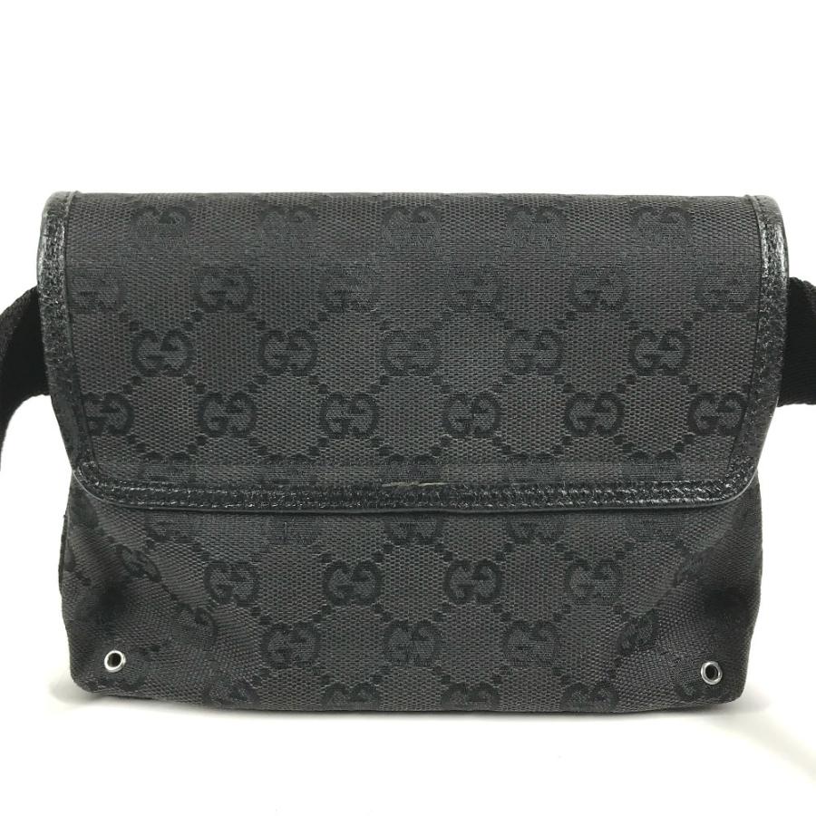 GUCCI グッチ 92543 ロゴ GG ジャッキー ベルトバッグ カバン ウエストポーチ ボディバッグ ブラック ユニセックス【中古】 | GUCCI | 01