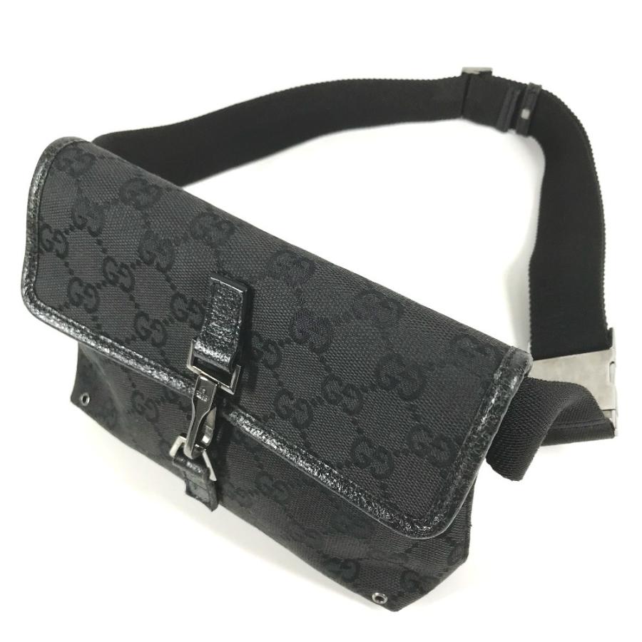 GUCCI グッチ 92543 ロゴ GG ジャッキー ベルトバッグ カバン ウエストポーチ ボディバッグ ブラック ユニセックス【中古】 | GUCCI | 02