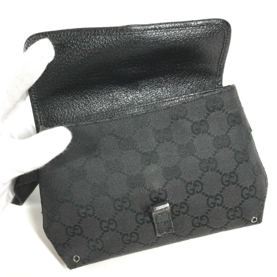 GUCCI グッチ 92543 ロゴ GG ジャッキー ベルトバッグ カバン ウエストポーチ ボディバッグ ブラック ユニセックス【中古】 | GUCCI | 06