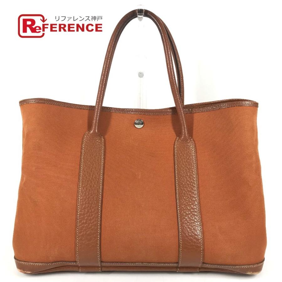 HERMES エルメス ガーデンパーティPM ガーデンパーティ PM  ショルダーバッグ カバン 肩掛け  トートバッグ オレンジ ユニセックス【中古】 | HERMES