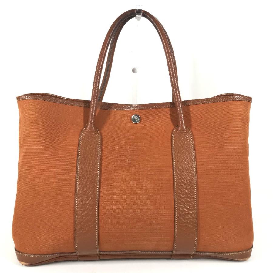 HERMES エルメス ガーデンパーティPM ガーデンパーティ PM  ショルダーバッグ カバン 肩掛け  トートバッグ オレンジ ユニセックス【中古】 | HERMES | 01