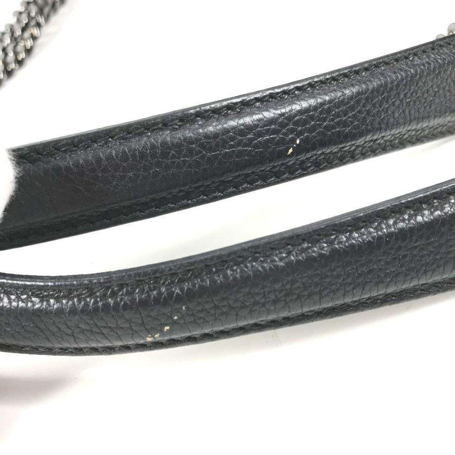 BVLGARI ブルガリ ロゴ ショルダーバッグ カバン 肩掛け Wチェーン トートバッグ ブラック ユニセックス【中古】 | BVLGARI | 07