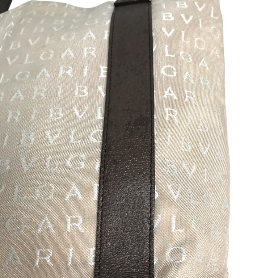 BVLGARI ブルガリ ロゴマニア トートバッグ カバン キャンバス  肩掛け ショルダーバッグ ベージュ ユニセックス【中古】 | BVLGARI | 06
