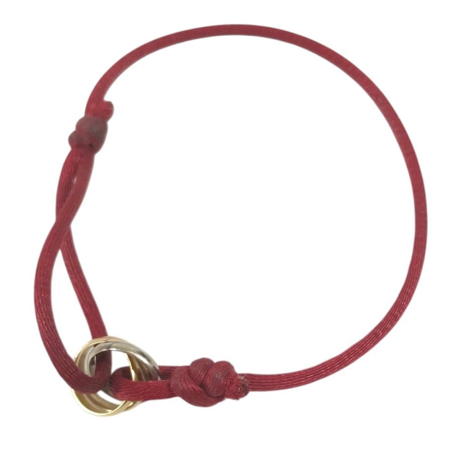 CARTIER カルティエ トリニティ コードブレス アクセサリー ジュエリー バングル K18 金 18K ブレスレット レッド レディース【中古】 | Cartier | 01